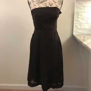 Ann Taylor Loft Strapless Dress Size 2 Brown